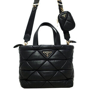 PRADA System Nappa Leather Patchwork Tote Bag